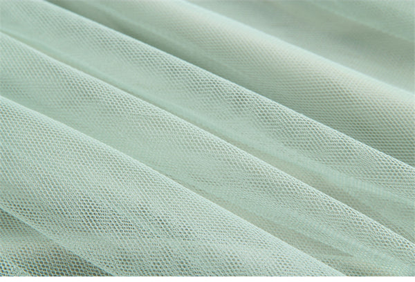 Temperament Fashion Two Piece Sleeveless Dress Mesh Long Skirt