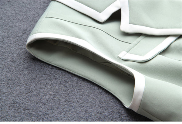 Temperament Fashion Two Piece Sleeveless Dress Mesh Long Skirt