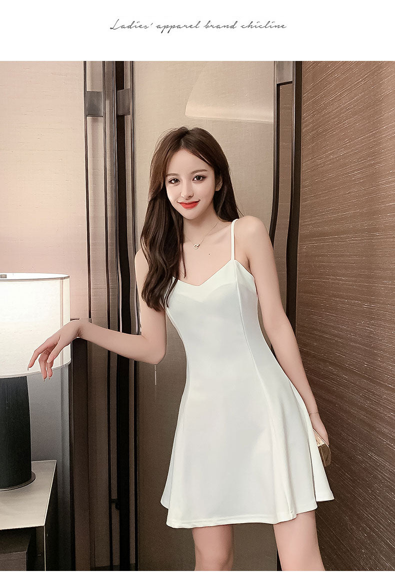 Sexy Temperament Sling Strap Waist Elastic Soft Comfort Bottoming Skirt