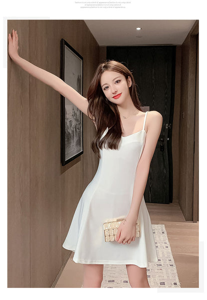 Sexy Temperament Sling Strap Waist Elastic Soft Comfort Bottoming Skirt