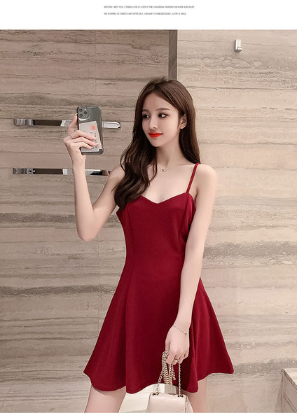 Sexy Temperament Sling Strap Waist Elastic Soft Comfort Bottoming Skirt