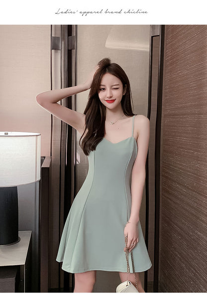 Sexy Temperament Sling Strap Waist Elastic Soft Comfort Bottoming Skirt