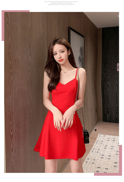 Sexy Temperament Sling Strap Waist Elastic Soft Comfort Bottoming Skirt