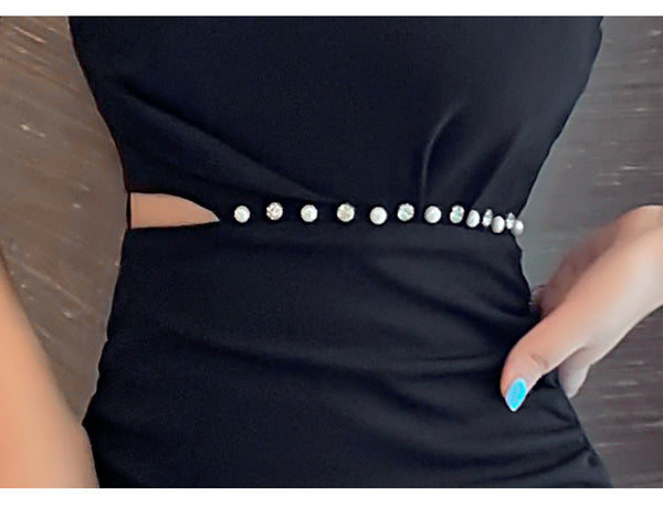 Nightclub Chic Sexy Temperament Low Cut Tight Fit Tube Top Skirt Dress