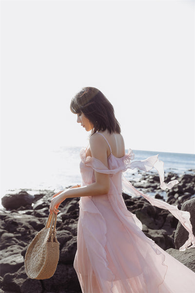 Seaside Resort Beach Bohemian Temperament Chiffon Fairy A-Line Long Dress