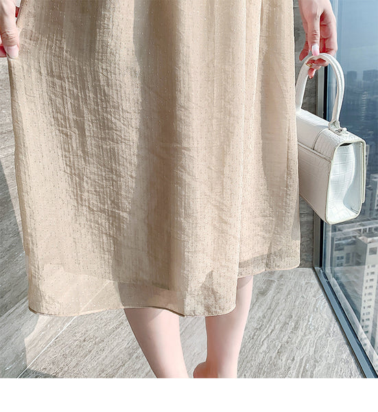 Summer Sweet Women High Tea Break Fairy Short Sleeve Mesh A Line Dress