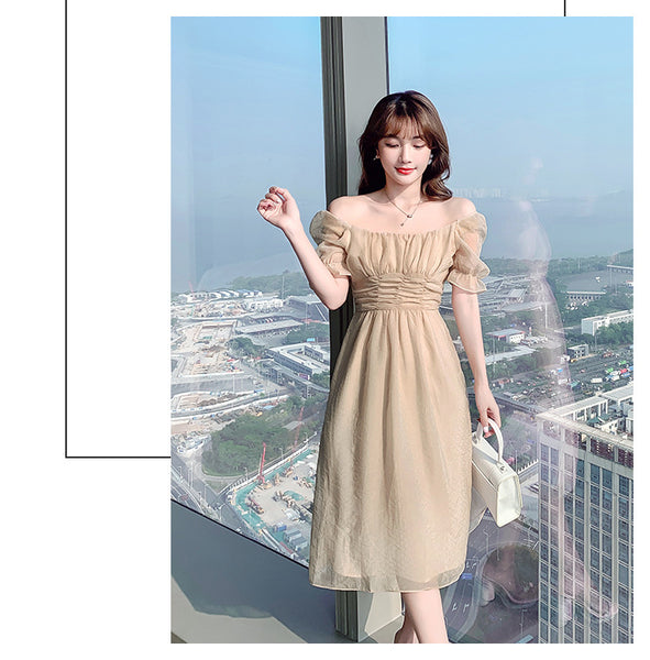 Summer Sweet Women High Tea Break Fairy Short Sleeve Mesh A Line Dress