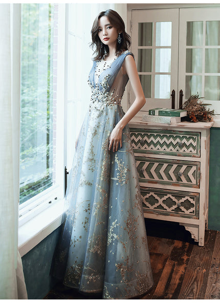 Beautiful Evening Banquet Temperament Elegant Meeting Noble Women Long Dress
