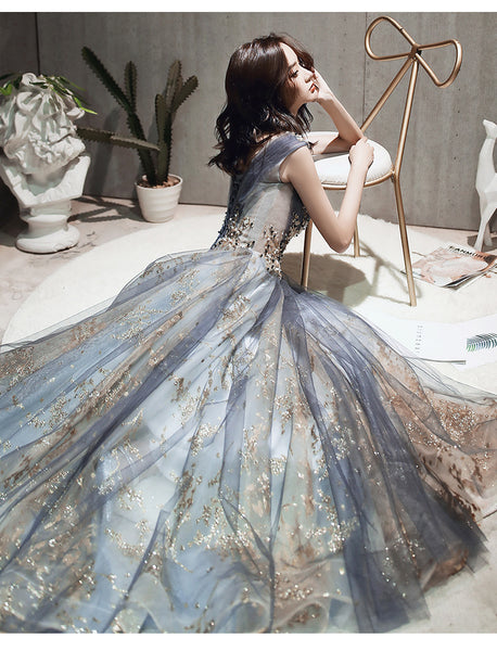 Beautiful Evening Banquet Temperament Elegant Meeting Noble Women Long Dress