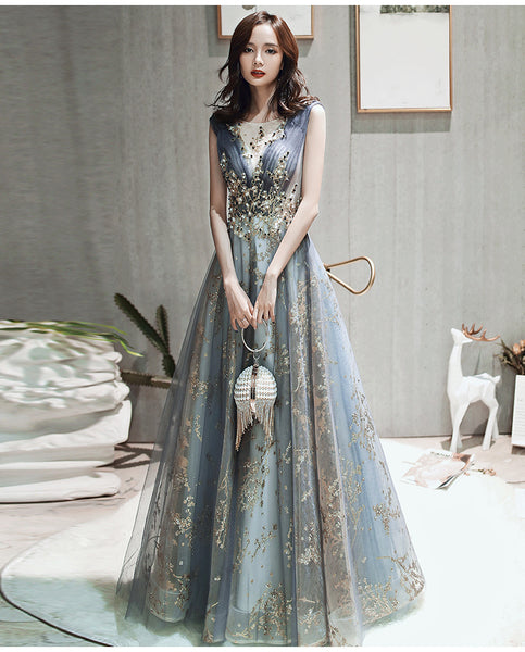 Beautiful Evening Banquet Temperament Elegant Meeting Noble Women Long Dress