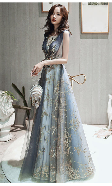 Beautiful Evening Banquet Temperament Elegant Meeting Noble Women Long Dress