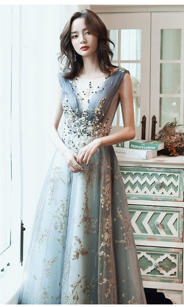 Beautiful Evening Banquet Temperament Elegant Meeting Noble Women Long Dress