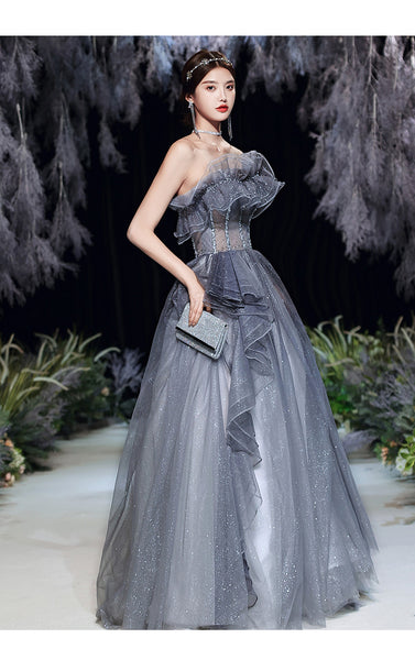 Temperament Elegant Sexy Tube Top Lace Off Shoulder Evening Dress