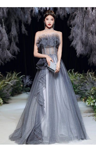 Temperament Elegant Sexy Tube Top Lace Off Shoulder Evening Dress