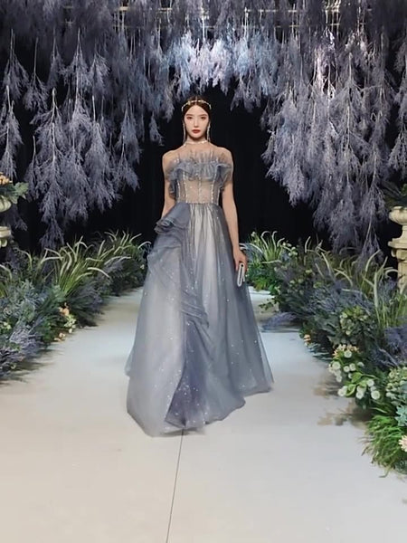 Temperament Elegant Sexy Tube Top Lace Off Shoulder Evening Dress