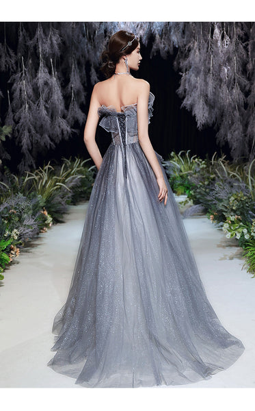 Temperament Elegant Sexy Tube Top Lace Off Shoulder Evening Dress