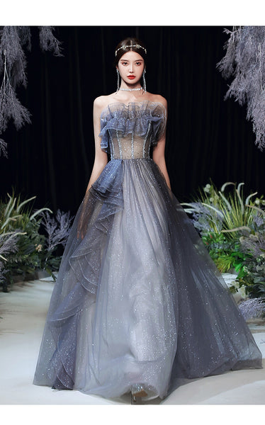 Temperament Elegant Sexy Tube Top Lace Off Shoulder Evening Dress