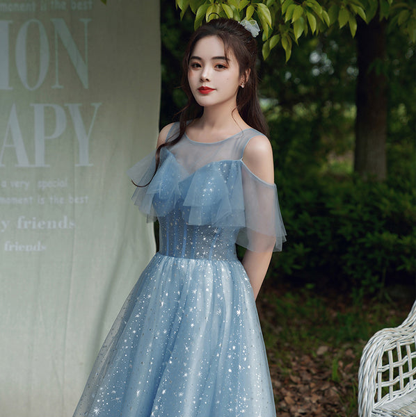 Temperament Fairy Elegant Women Sleeveless Princess Bridesmaid A line Dresses