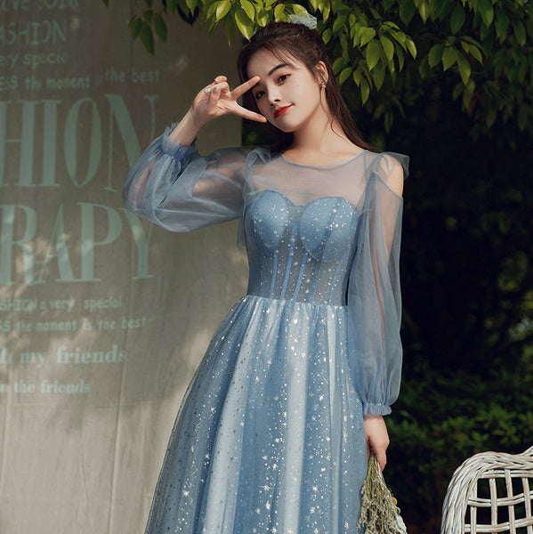 Temperament Fairy Elegant Women Long Sleeves Princess Embroidery A line Dresses