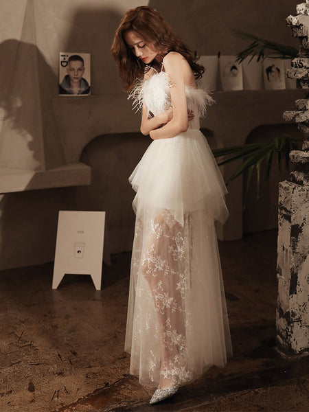 Elegant Evening Party Half Sleeves Black Long Short Embroidery Knee Length Irregular Hem Dress