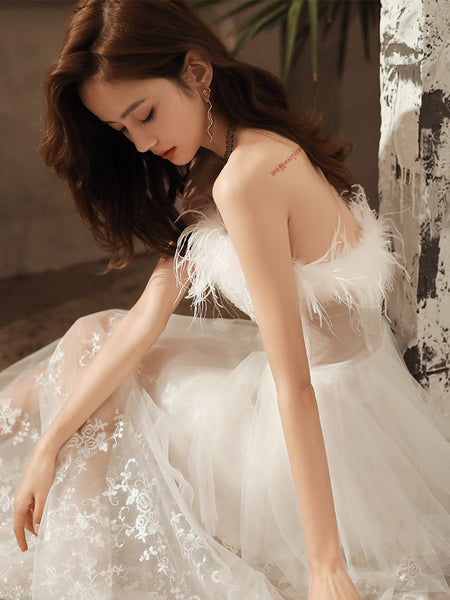 Elegant Evening Party Half Sleeves Black Long Short Embroidery Knee Length Irregular Hem Dress