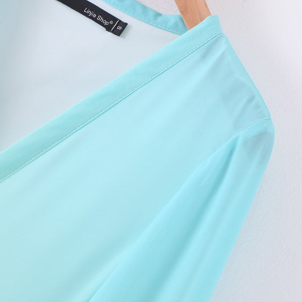 Holiday Vacation Sexy Women V-neck Irregular Hem Gradient Rainbow Color Tassel Long Dress