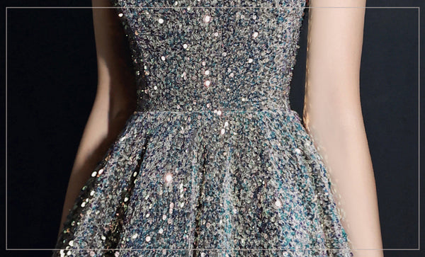 Beautiful Nice Evening dress Banquet Temperament Sequins Off Shoulder Long Party Dress