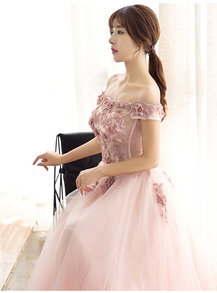 Good Quality Gorgeous Beautiful Evening Bride Off Shoulder Long Banquet Bridesmaid A Line Dress