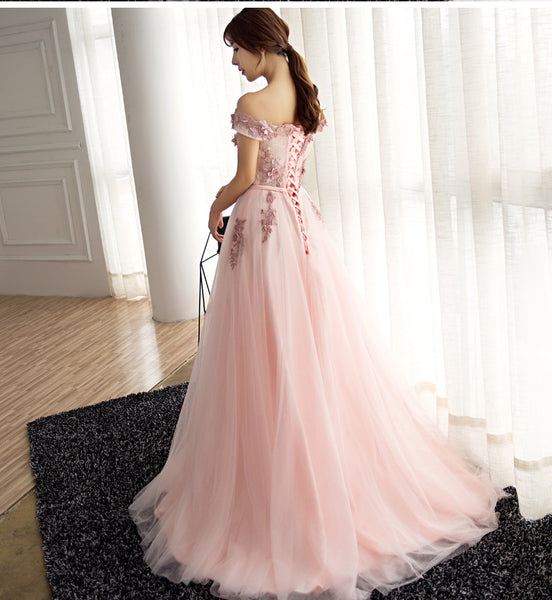 Good Quality Gorgeous Beautiful Evening Bride Off Shoulder Long Banquet Bridesmaid A Line Dress