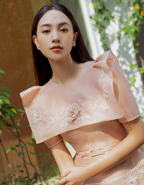 Cyber Fashion Design Summer new Organza Square Collar Texture 3D Embroidery Floral Flowers Ladies Dress Skirt