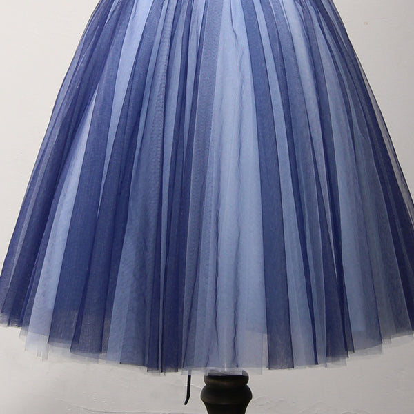 Gorgeous Banquet Elegant Sexy Ladies Royal Blue Tube Top Off Shoulder Floral Embroidered Noble Bridesmaid Dress