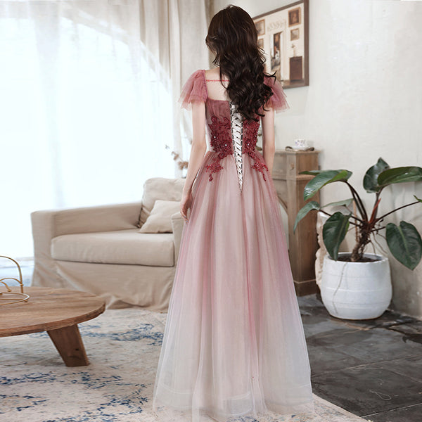 Gorgeous Blink Starry Blushing Evening Off Shoulder Long Banquet Ball Party Skirt Princess A Line Maxi Dress