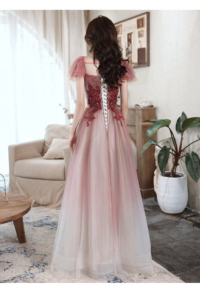 Gorgeous Blink Starry Blushing Evening Off Shoulder Long Banquet Ball Party Skirt Princess A Line Maxi Dress