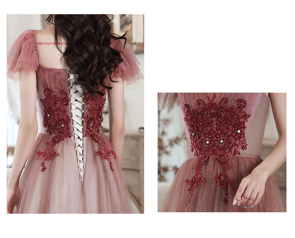 Gorgeous Blink Starry Blushing Evening Off Shoulder Long Banquet Ball Party Skirt Princess A Line Maxi Dress