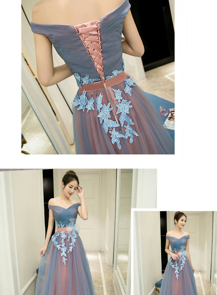 Gorgeous Stylish Grey Banquet Evening Strapless Bridal Bridesmaid Princess Long Elegant Tulle Prom Dress