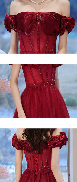 Charming Pink A Line Princess Off Shoulder Sleeveless Backless Crystal Floor Length Long Prom Formal Dresses