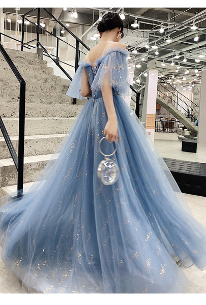 Temperament Elegant Princess Chiffon Strapless High Waist Gown Long Evening Dress