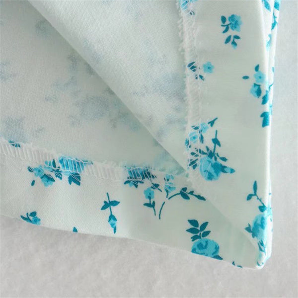 Summer Women Flower Floral Tie Dye Printed Sweetheart Short Sleeved Back Zipper A Line Dress