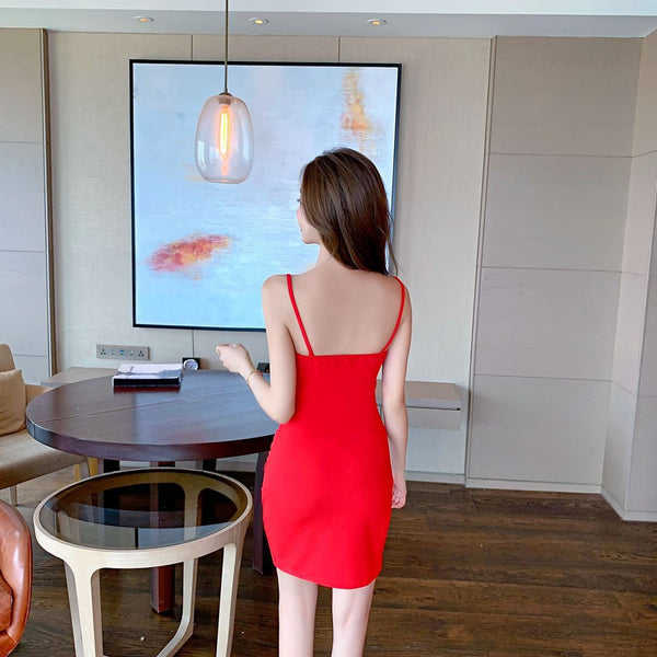 Summer Sexy Women Nightclub Shiny Sequin Stitching Spaghetti Strap High Waist Night Clubbing Dress