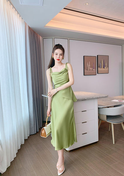 Romantic Vintage Casual Sexy Women High Waist Irregular Sleeveless Top Spaghetti Strap Two Pieces Set Suit Dress Skirt