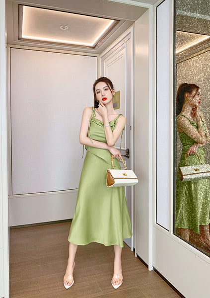 Romantic Vintage Casual Sexy Women High Waist Irregular Sleeveless Top Spaghetti Strap Two Pieces Set Suit Dress Skirt