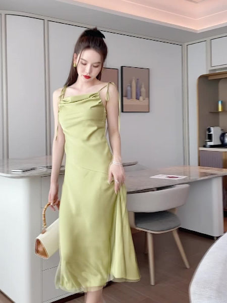 Romantic Vintage Casual Sexy Women High Waist Irregular Sleeveless Top Spaghetti Strap Two Pieces Set Suit Dress Skirt