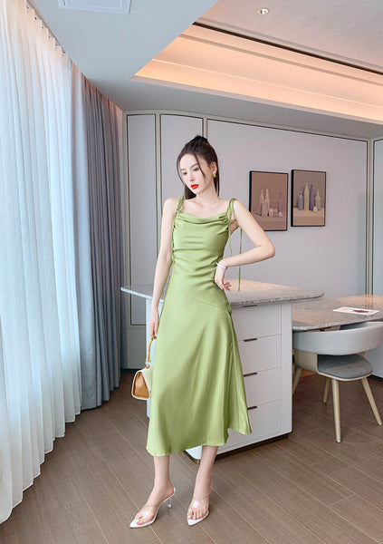 Romantic Vintage Casual Sexy Women High Waist Irregular Sleeveless Top Spaghetti Strap Two Pieces Set Suit Dress Skirt