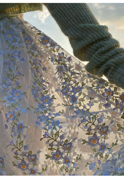 Summer Temperament Women Trendy Design Lace Embroidered Floral Spaghetti Strap A-Line Bottoming Long Dress