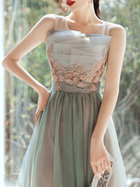 Chic Homecoming Fairy Sweetly Women Neckline strapless tube top bandage Evening Banquet Net Yarn Dress