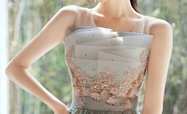 Chic Homecoming Fairy Sweetly Women Neckline strapless tube top bandage Evening Banquet Net Yarn Dress