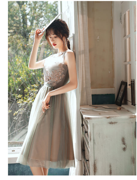 Chic Homecoming Fairy Sweetly Women Neckline strapless tube top bandage Evening Banquet Net Yarn Dress