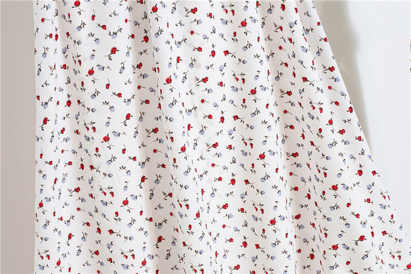 Spring Summer Vintage Women Fashion Floral Printed High Waist Long Pleated Maxi Girly Skirt Skirts Dress