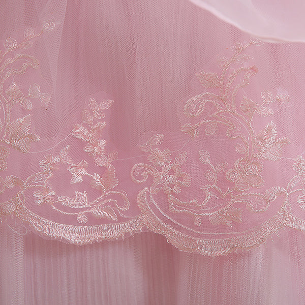 Beautiful Women Attractive Floral Pleated Waist Lace Tube Off Shoulder Top Bridal Tutu Large Big Swing Layer Cake Party Prom Dress