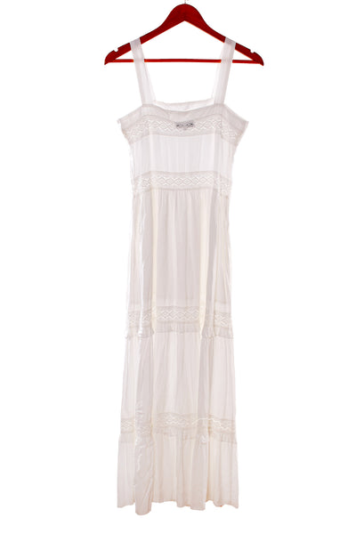 Chic Fairy Beach Seaside Scoop neck Shoulder Strap Sleeveless Big Long Maxi Cake Dress